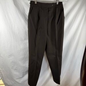 Classic Brown Pin stripe High-Waisted Trousers